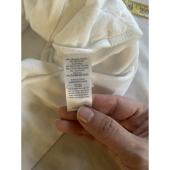 Faherty Reverse Beach Zip Hoodie Womens Size Large Ivory Comfort Casual Athletic - Picture 4 of 7